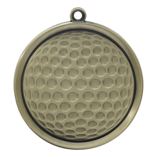 Mega Golf Medal 2.25" / Gold