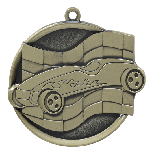 Mega Pinewood Derby Medal 2.25" / Gold