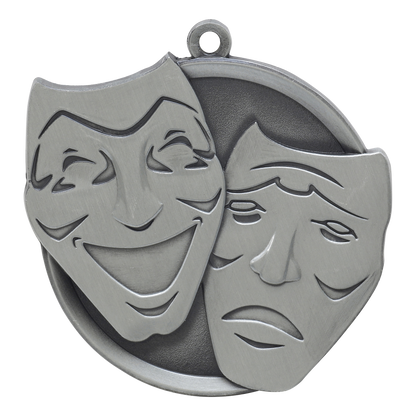 Mega Drama Medal 2.25" / Silver