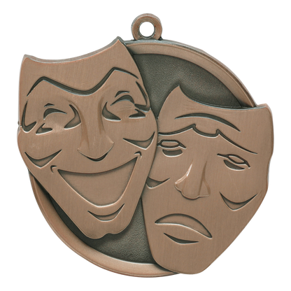 Mega Drama Medal 2.25" / Bronze (Copper Tone)