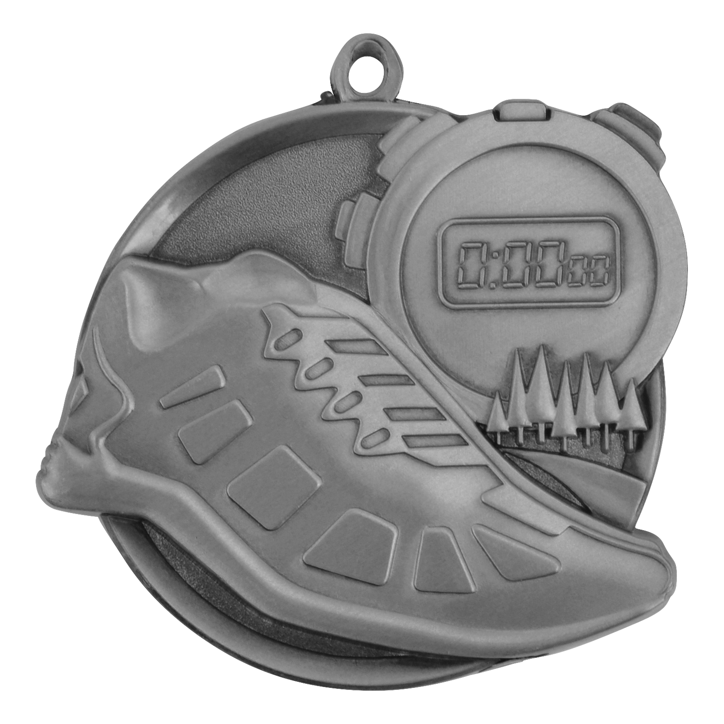 Mega Cross Country Medal 2.25" / Silver
