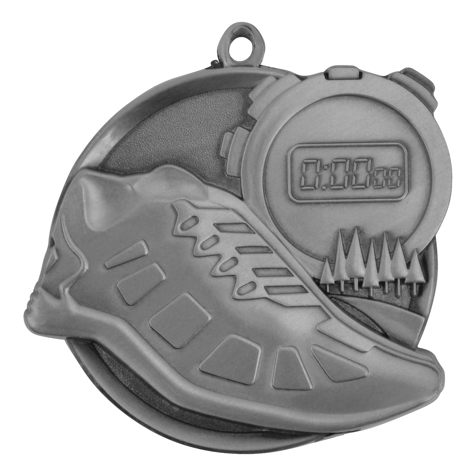 Mega Cross Country Medal 2.25" / Silver