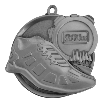 Mega Cross Country Medal 2.25" / Silver