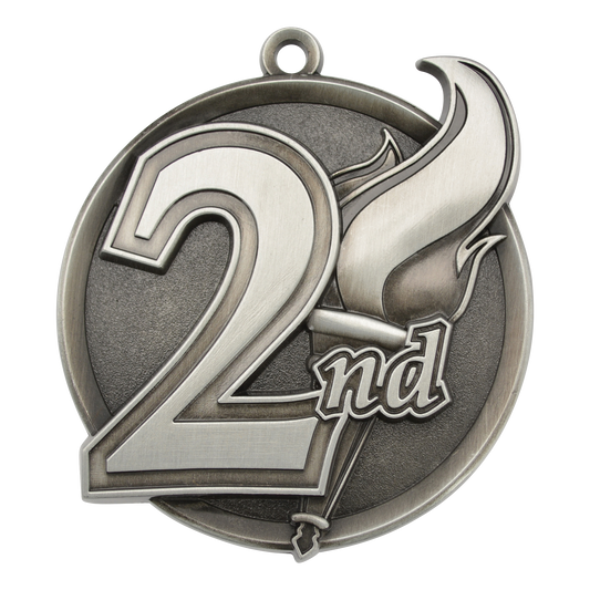 Mega 2nd Place Medal 2.25" / Silver