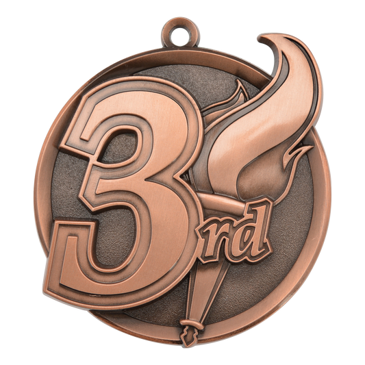 Mega 3rd Place Medal 2.25" / Bronze (Copper Tone)