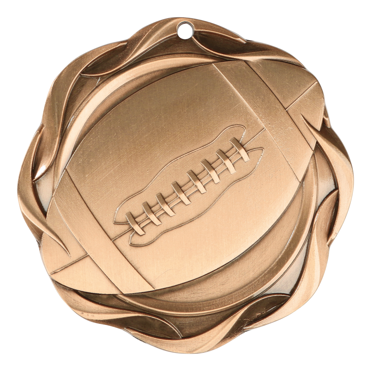 Fusion Football Medal 3" / Bronze (Copper Tone)