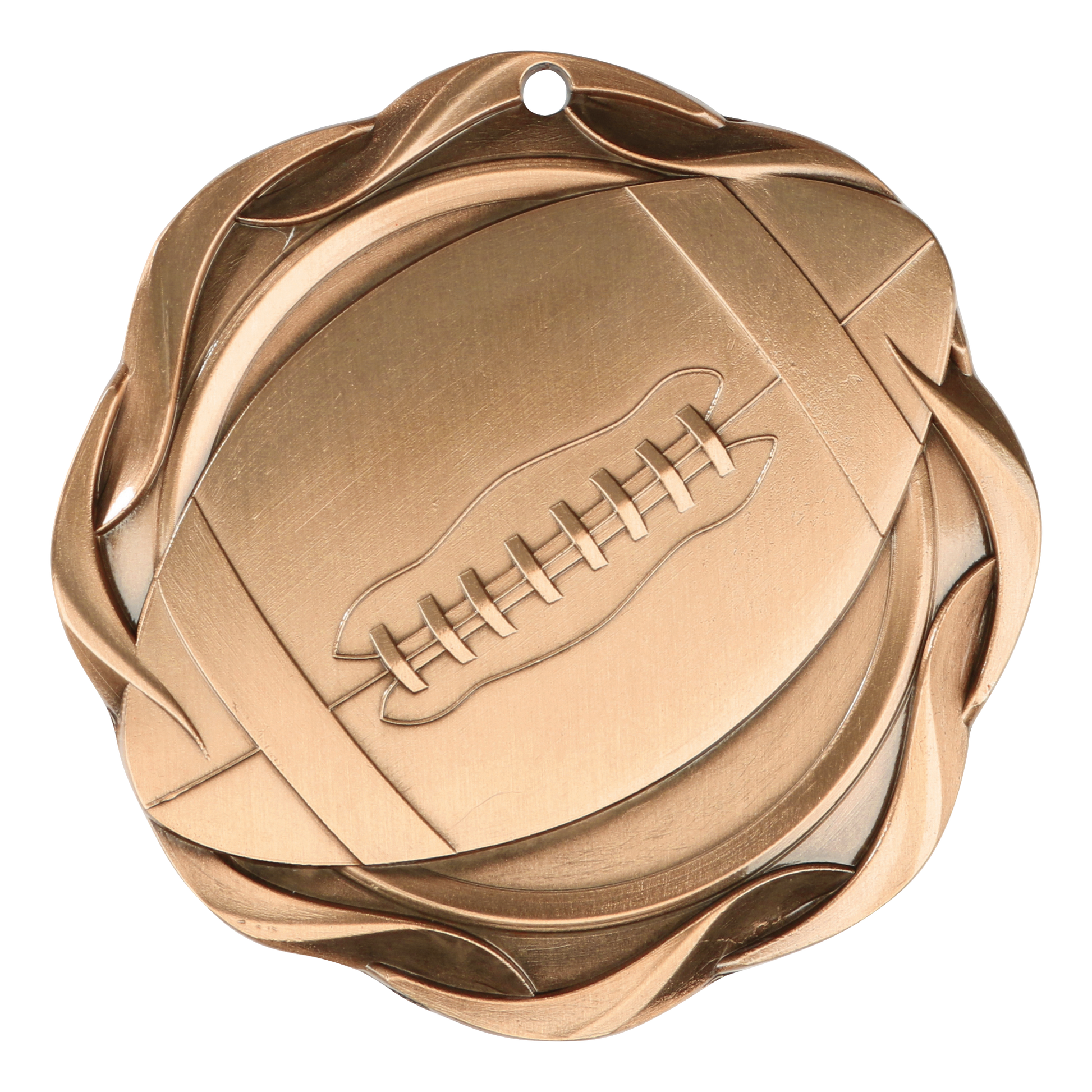 Fusion Football Medal 3" / Bronze (Copper Tone)