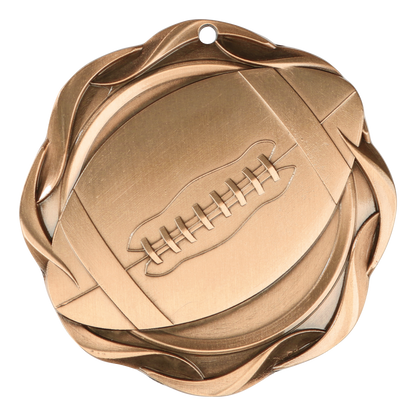 Fusion Football Medal 3" / Bronze (Copper Tone)