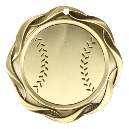Fusion Baseball Medal 3" / Gold