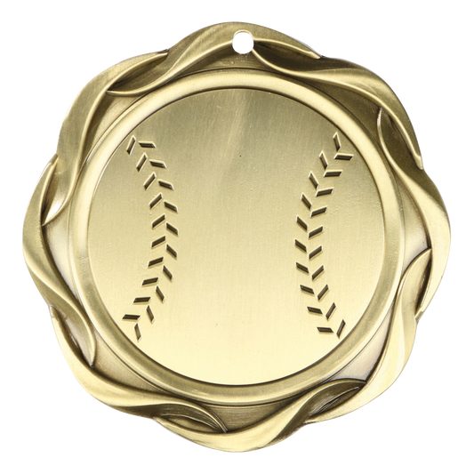 Fusion Baseball Medal 3" / Gold