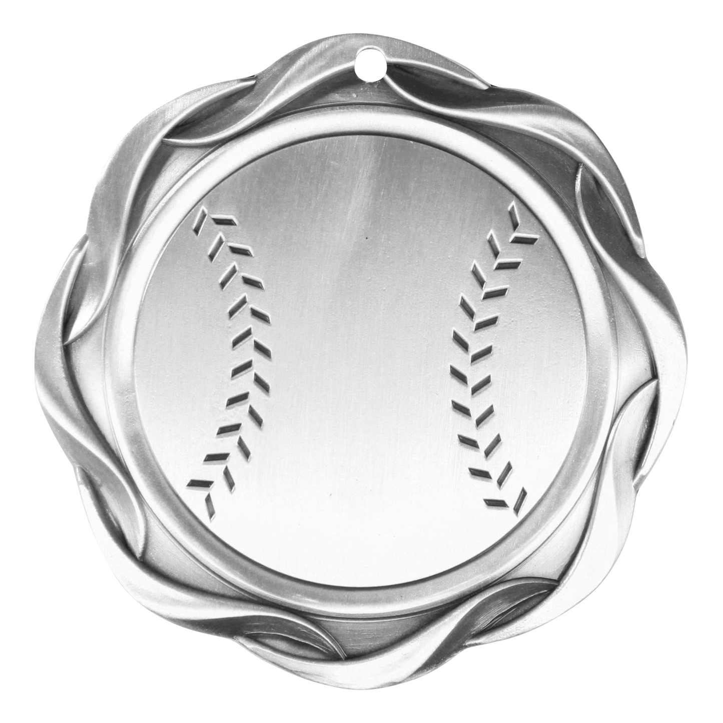 Fusion Baseball Medal 3" / Silver