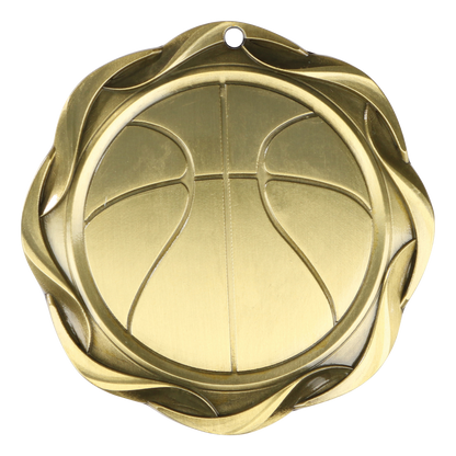 Fusion Basketball Medal 3" / Gold