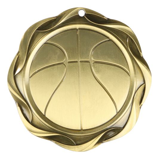 Fusion Basketball Medal 3" / Gold