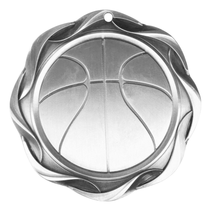 Fusion Basketball Medal 3" / Silver