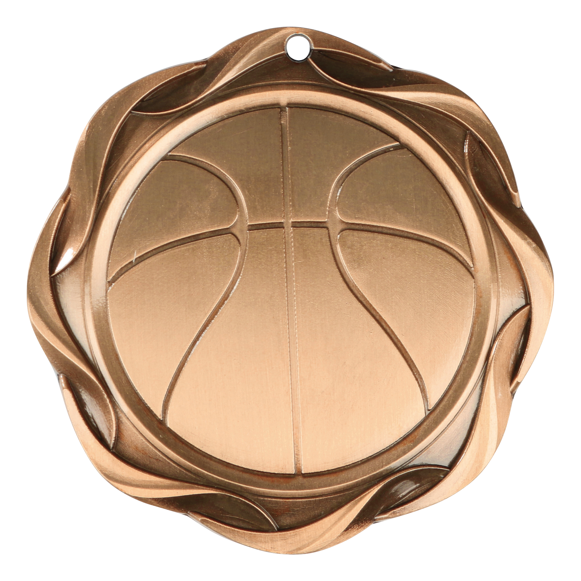 Fusion Basketball Medal 3" / Bronze (Copper Tone)