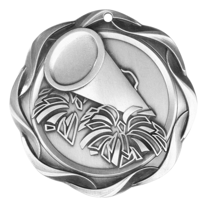 Fusion Cheer Medal 3" / Silver