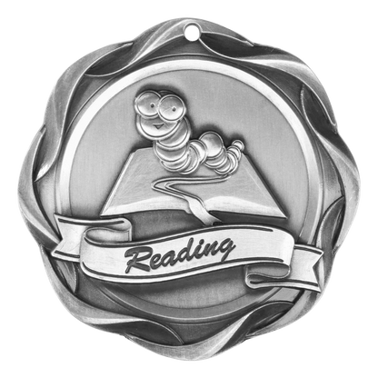 Fusion Reading Medal 3" / Silver