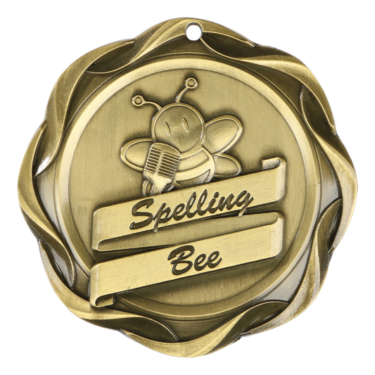 Fusion Spelling Bee Medal 3" / Gold