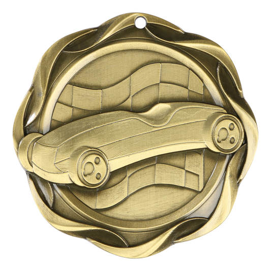 Fusion Pinewood Derby Medal 3" / Gold