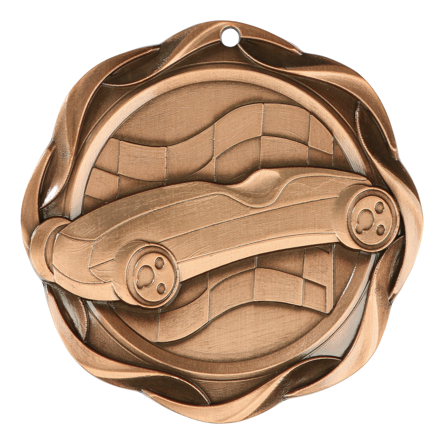 Fusion Pinewood Derby Medal 3" / Bronze (Copper Tone)