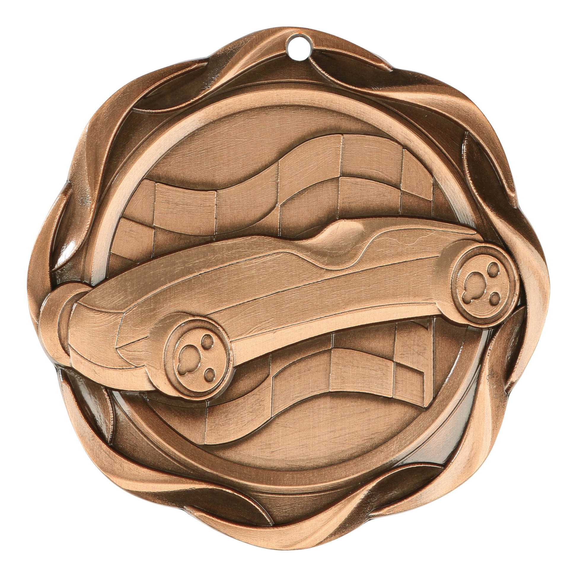 Fusion Pinewood Derby Medal 3" / Bronze (Copper Tone)