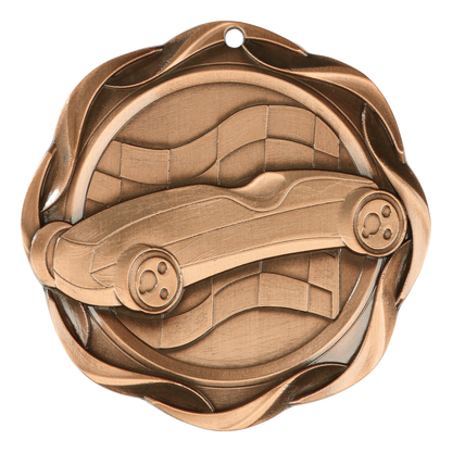 Fusion Pinewood Derby Medal 3" / Bronze (Copper Tone)