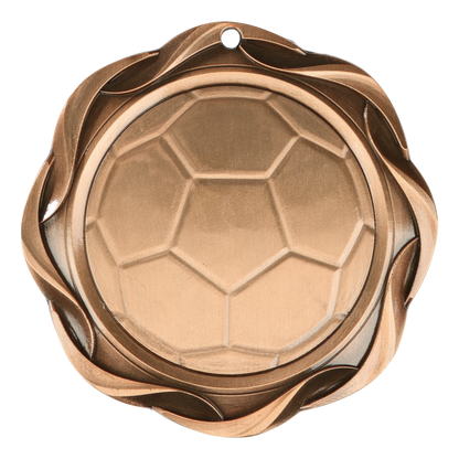 Fusion Soccer Medal 3" / Bronze (Copper Tone)