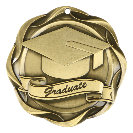 Fusion Graduation Medal 3" / Gold