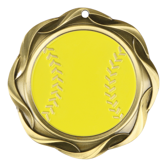 Fusion Softball Medal 3" / Gold