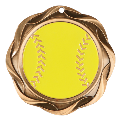 Fusion Softball Medal 3" / Bronze (Copper Tone)