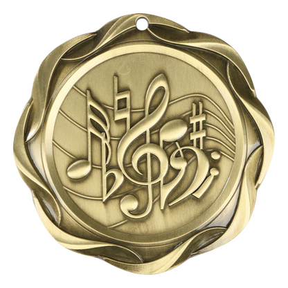 Fusion Music Medal 3" / Gold