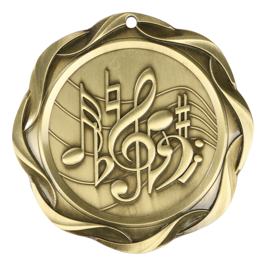 Fusion Music Medal 3" / Gold