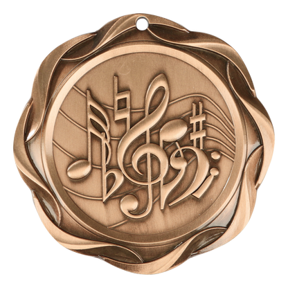 Fusion Music Medal 3" / Bronze (Copper Tone)