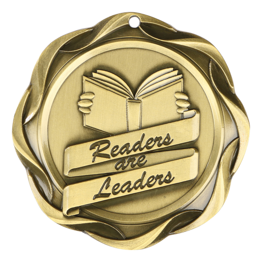 Fusion Readers Are Leaders Medal 3" / Gold