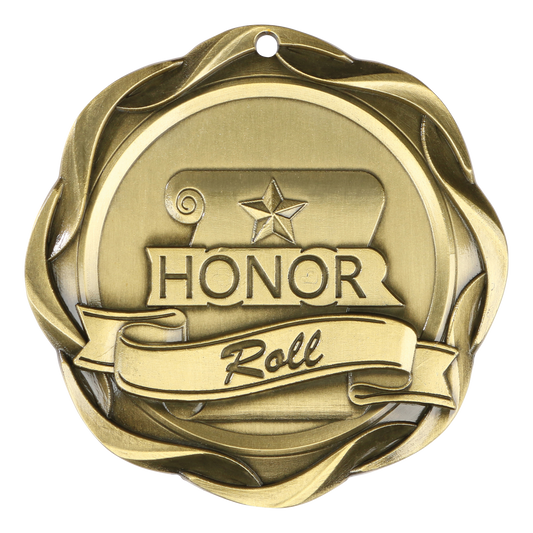 Fusion Honor Roll Medal 3" / Gold