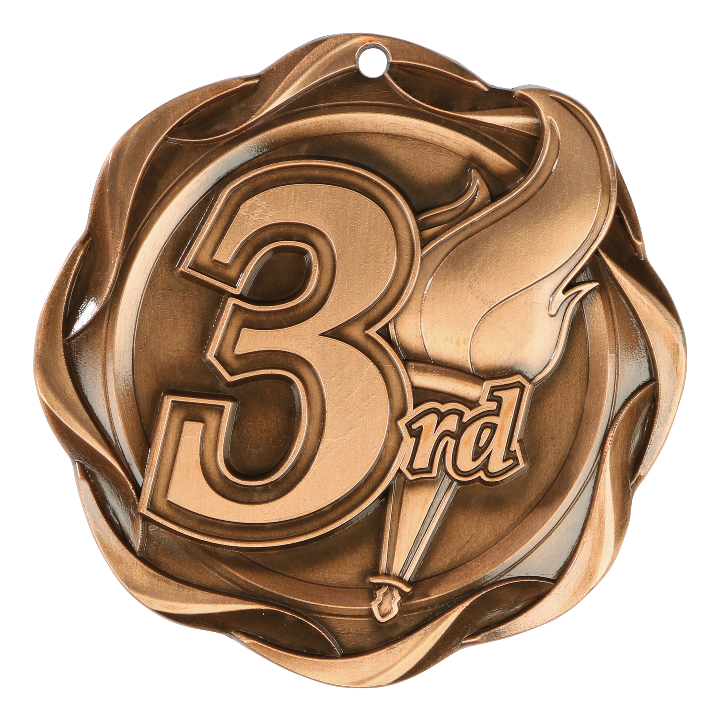Fusion 3rd Place Medal 3" / Bronze (Copper Tone)