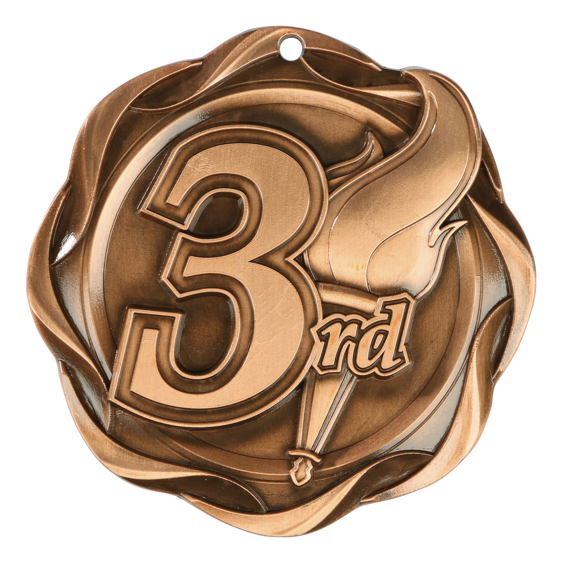Fusion 3rd Place Medal 3" / Bronze (Copper Tone)