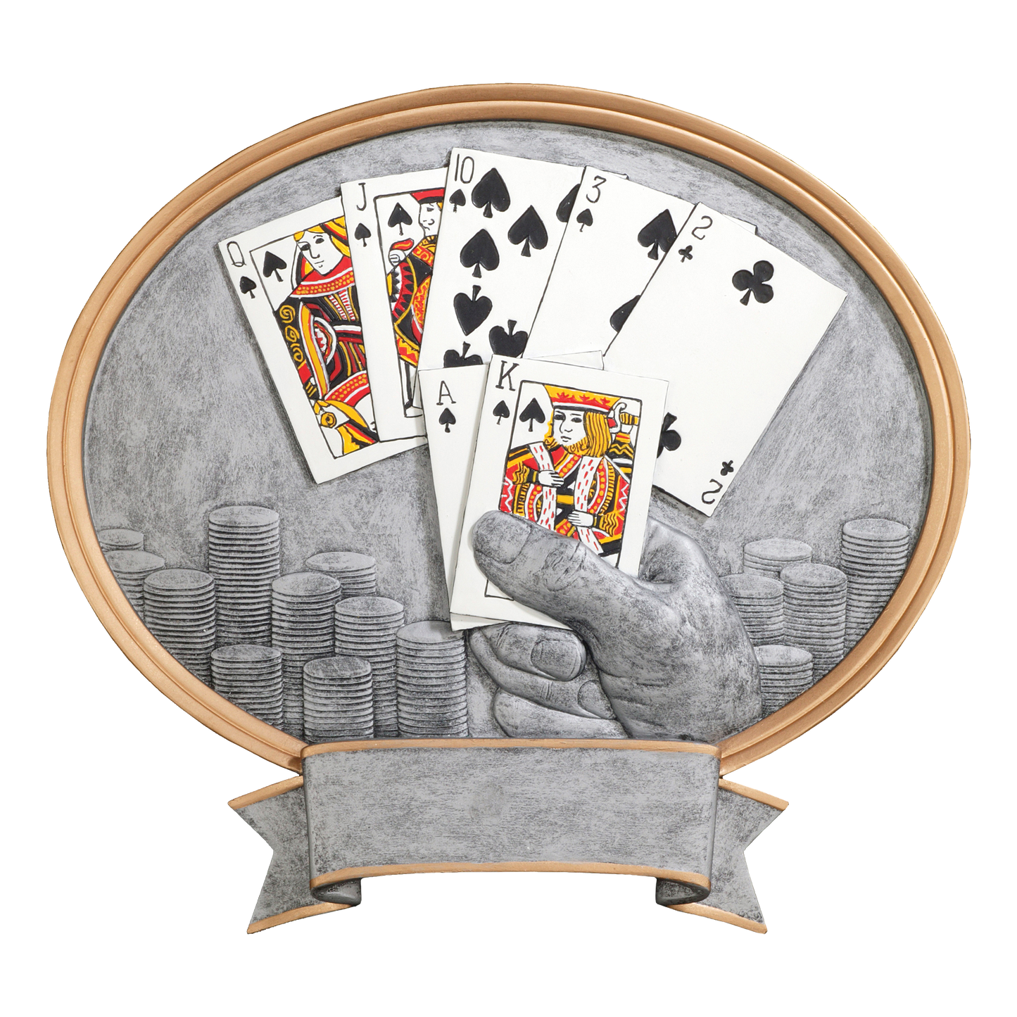 Legend Oval Texas Hold'em Award 8"