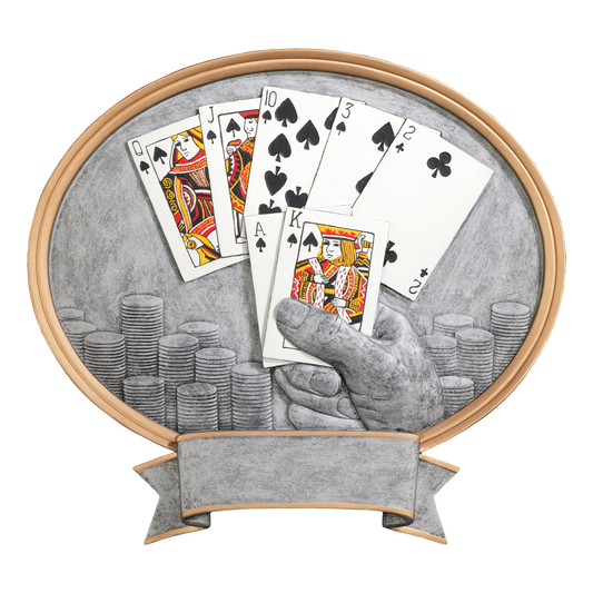 Legend Oval Texas Hold'em Award 8"