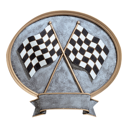 Legend Oval Racing Flags Award 8"