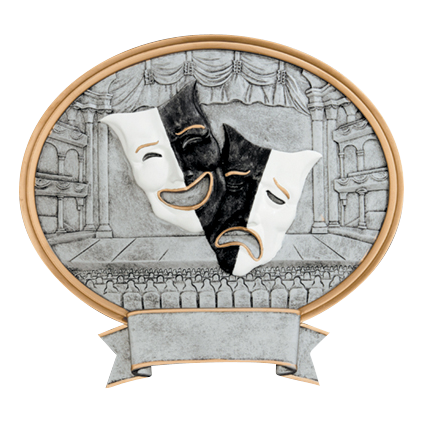 Legend Oval Drama Mask Award 8"