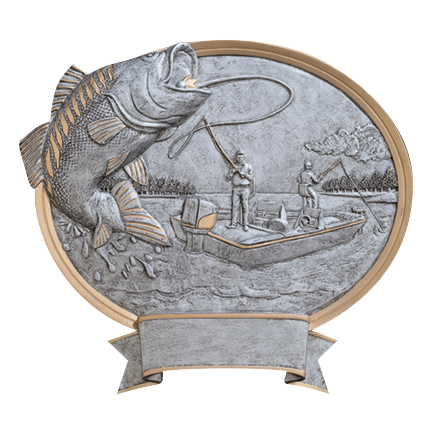 Legend Oval Bass Fishing Award 8"