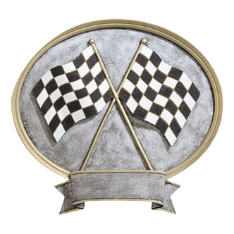 Legend Oval Racing Flags Award 6"
