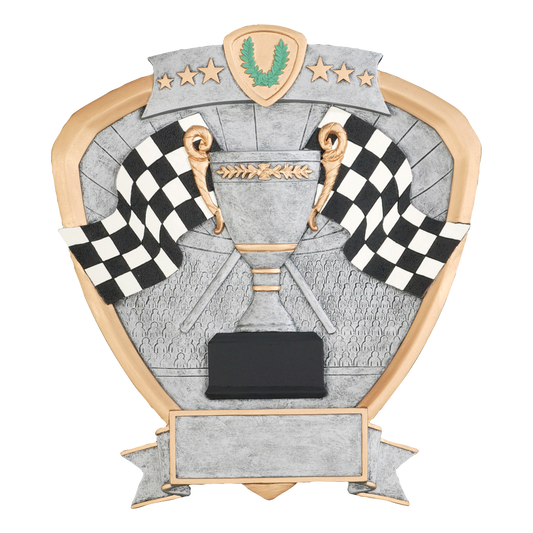 Shield Racing Flags Award 8.5"