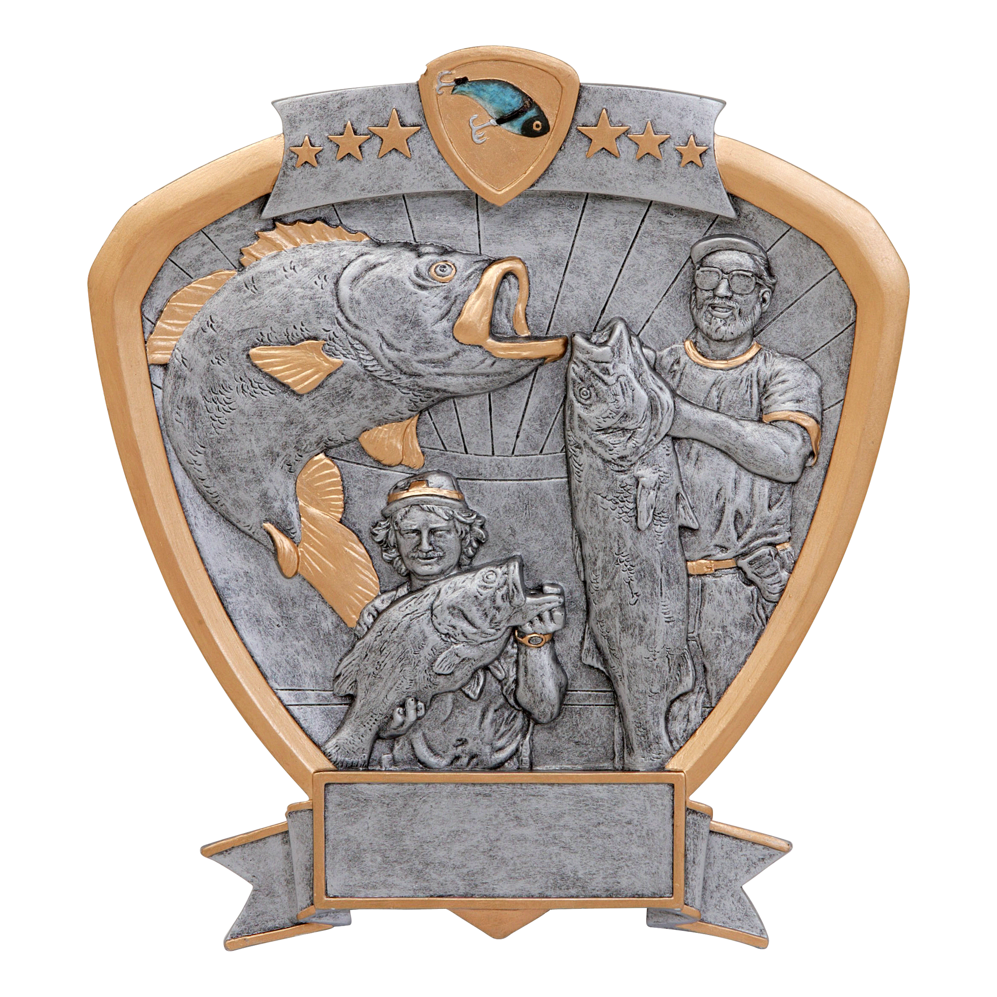 Shield Bass Fishing Award 8.5"