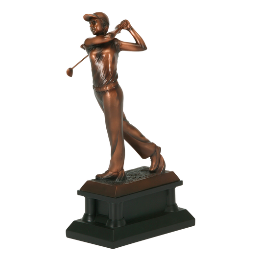 Signature Bronze Resin Golfer Female 14"