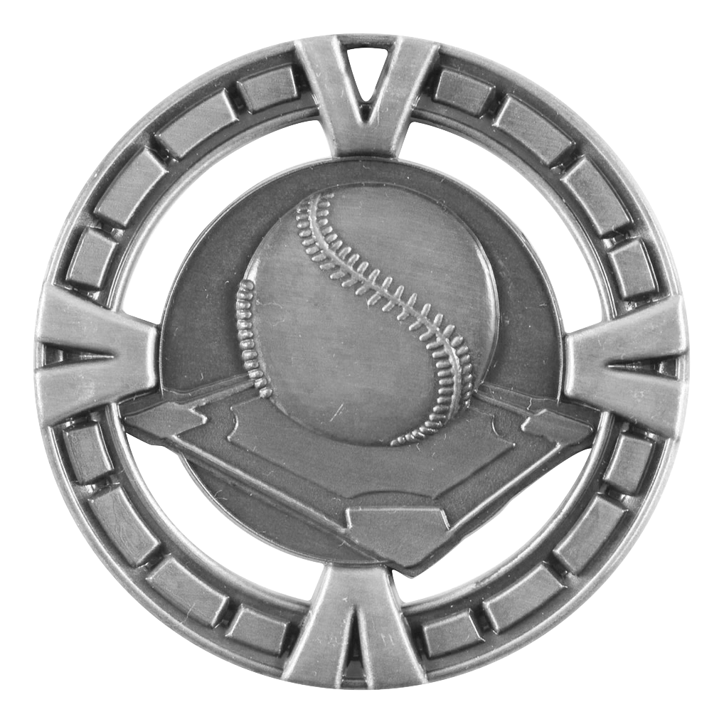 Celebration Baseball Medal 2.5" / Silver