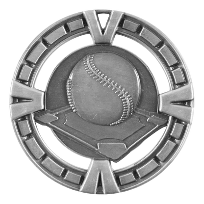 Celebration Baseball Medal 2.5" / Silver