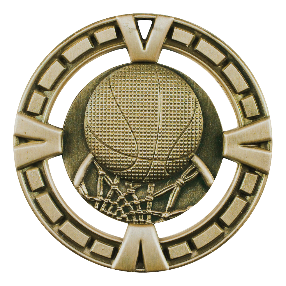 Celebration Basketball Medal 2.5" / Gold