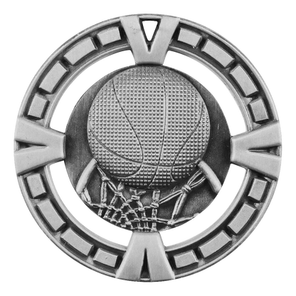 Celebration Basketball Medal 2.5" / Silver